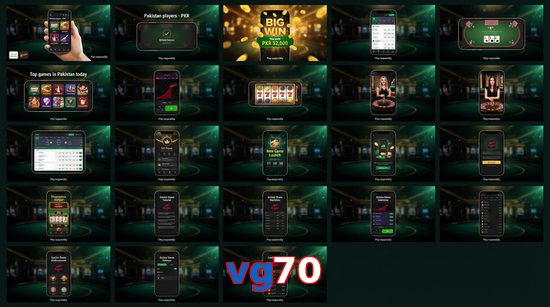 Main screen of Vg70 bet page for PK players